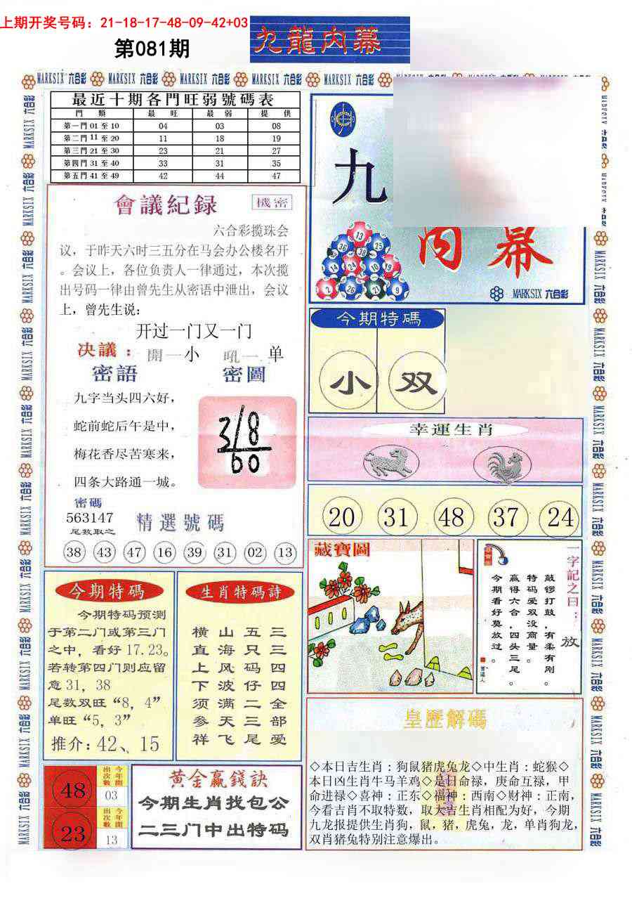 081期(新版)九龙内幕A[图]